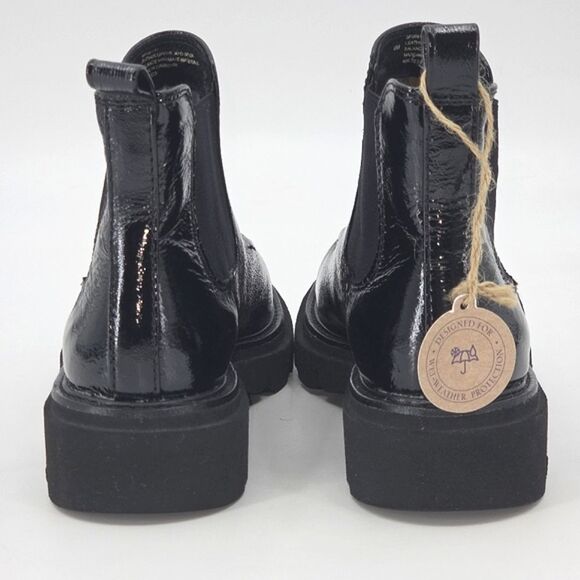 Sofft Samira Chelsea Boots Booties Womens Size 6 Black Crinkle Patent Leather - Picture 7 of 10